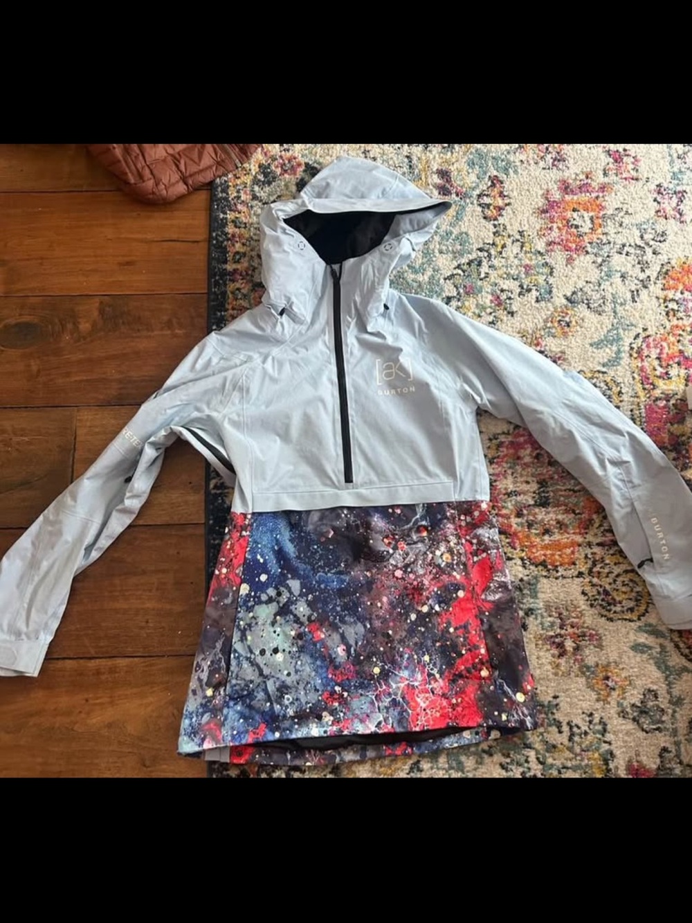 Burton Light Gray Hooded Jacket with Multicolor Galaxy Skirt
